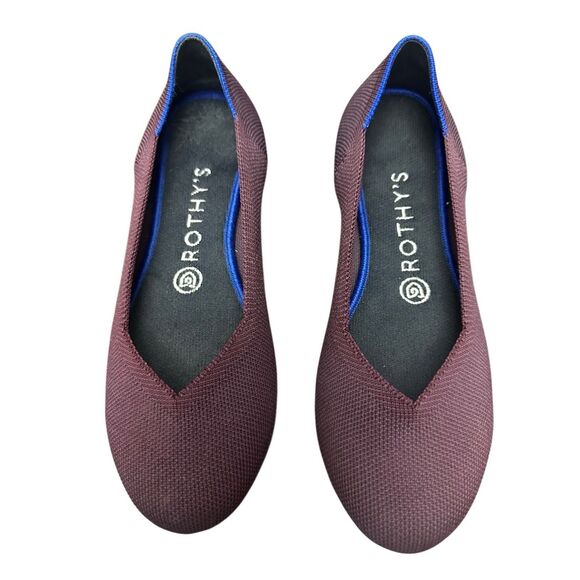 ROTHY’S Round Toe Eggplant Flats - Picture 1 of 8